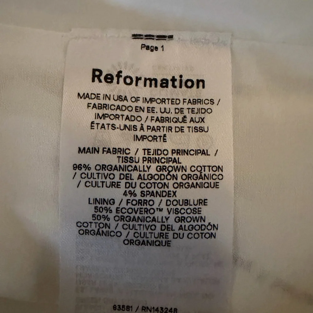 Reformation Bessi Halter Midi Dress White NWT - Picture 8 of 11